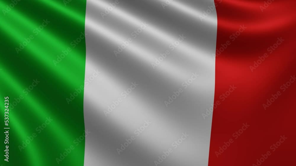 Close-up of the Italian flag waving in the wind. Italian national flag waving 3d, flag of Italy with 4k resolution, the wave of the Italian flag close-up 3d. High quality 4k footage Close-up of the Italian flag waving in the wind. Italian national flag waving 3d, flag of Italy with 4k resolution, the wave of the Italian flag close-up 3d. High quality 4k footage