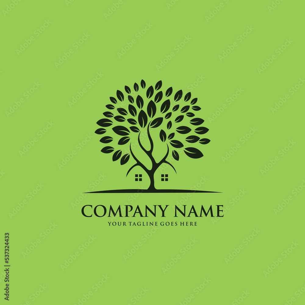 Obraz premium Tree House business logo vector, Brand Identity Logos design, modern logo, Logo Designs Vector Illustration Template