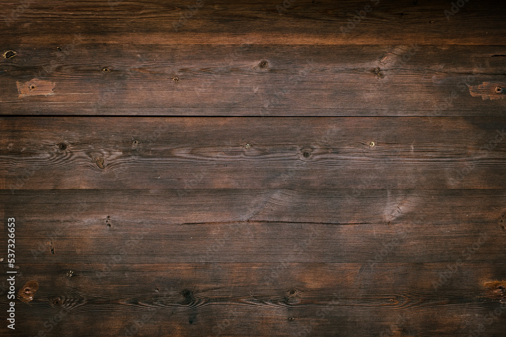 Naklejka premium Varnished wood wall cladding