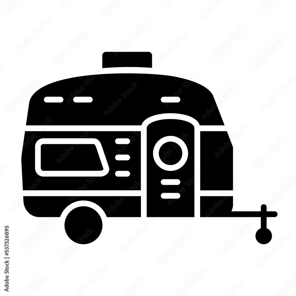 Fototapeta premium Caravan Glyph Icon