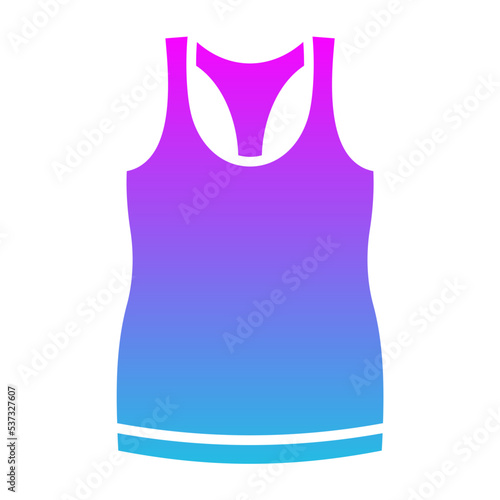 Sleeveless Shirt Glyph Gradient Icon