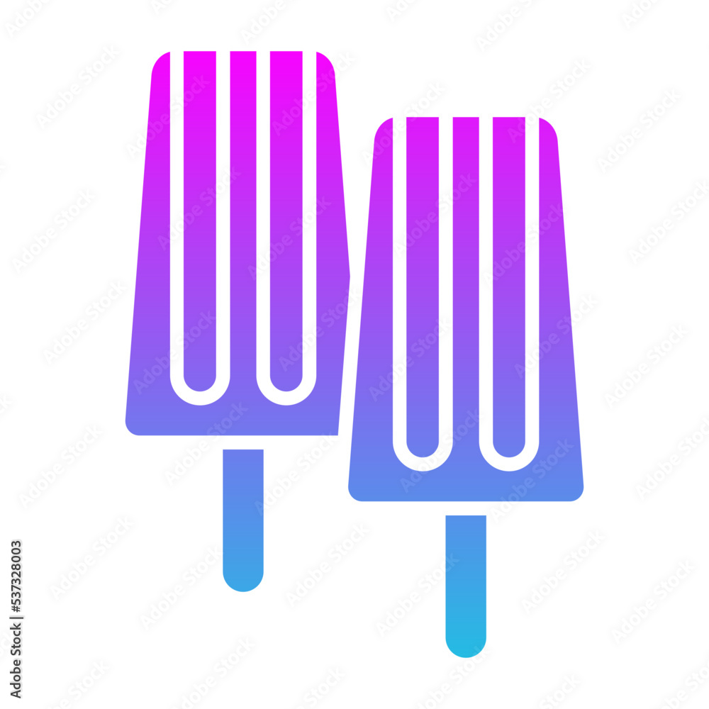 Fototapeta premium Ice Cream Glyph Gradient Icon