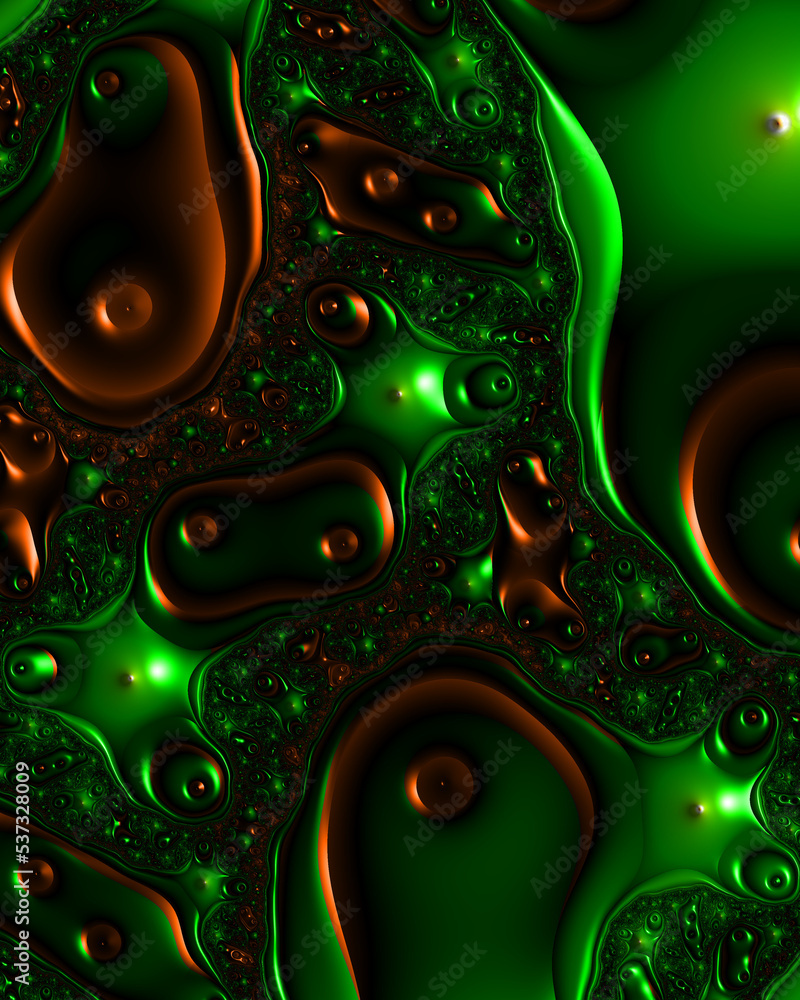Green gold abstract fractal background Green gold abstract fractal background