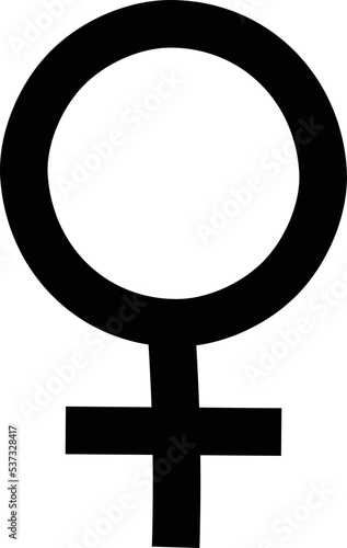 Hand Drawn Symbol of a Female Gender Icon