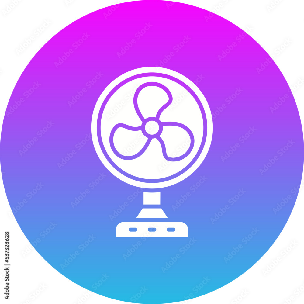 Stand Fan Gradient Circle Glyph Inverted Icon Stand Fan Gradient Circle Glyph Inverted Icon