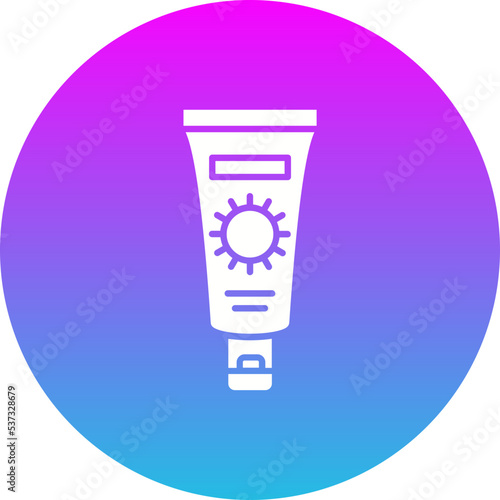 Sunscreen Gradient Circle Glyph Inverted Icon