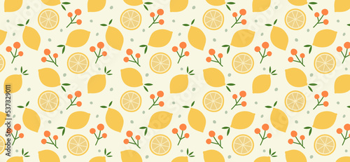 Fototapeta Naklejka Na Ścianę i Meble -  Many ripe lemons on light background. Pattern for design