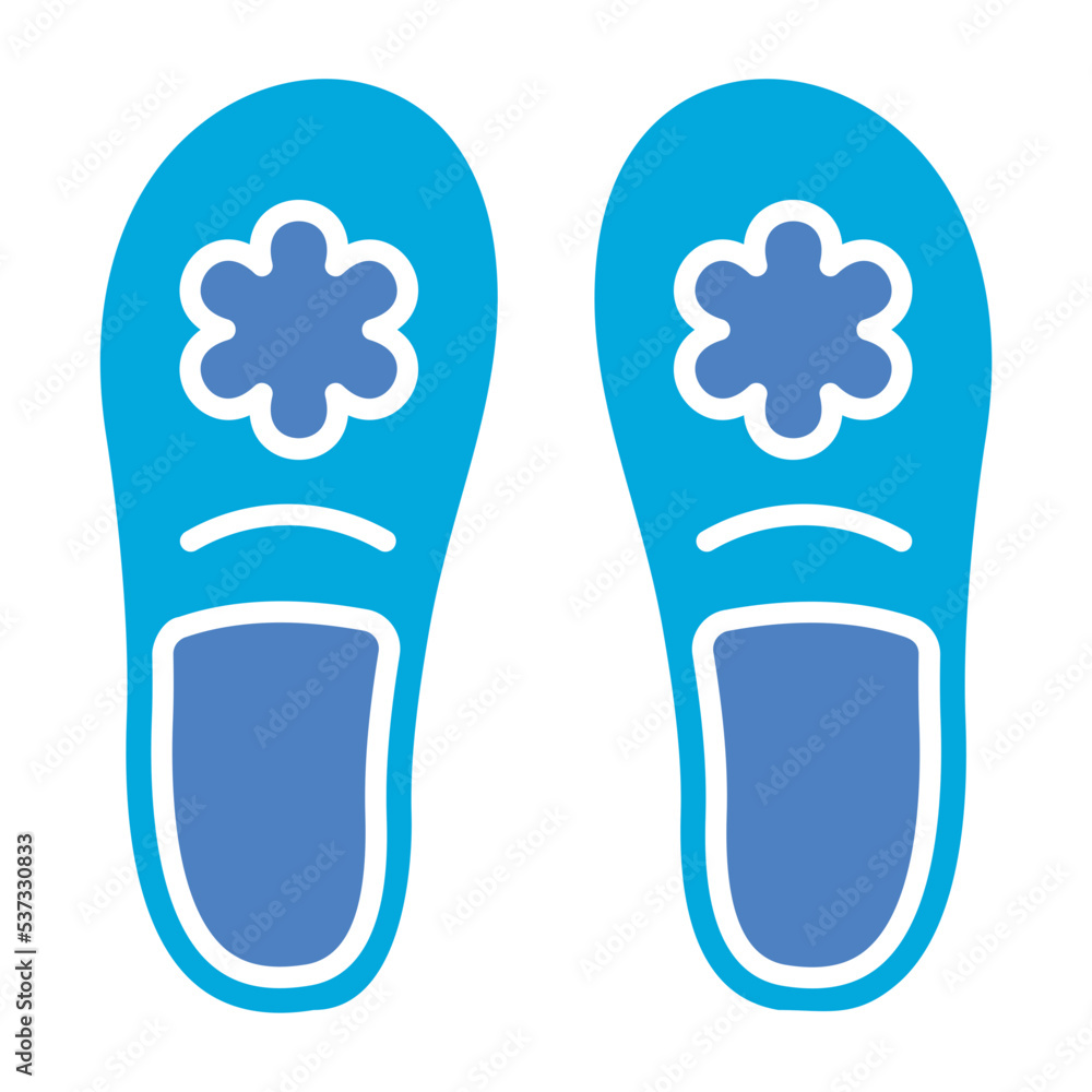 Slippers Glyph Two Color Icon Slippers Glyph Two Color Icon