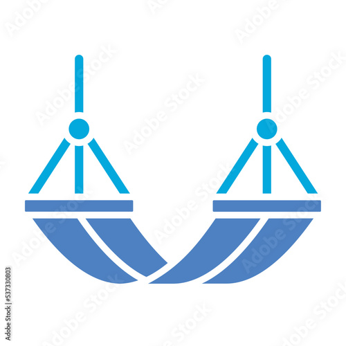 Hammock Glyph Two Color Icon
