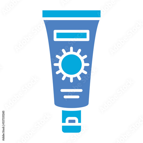 Sunscreen Glyph Two Color Icon