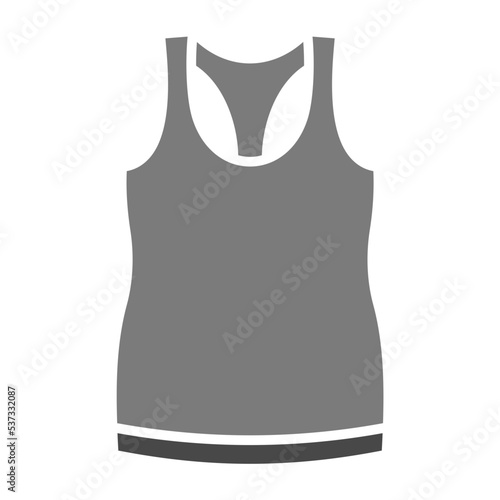 Sleeveless Shirt Greyscale Glyph Icon