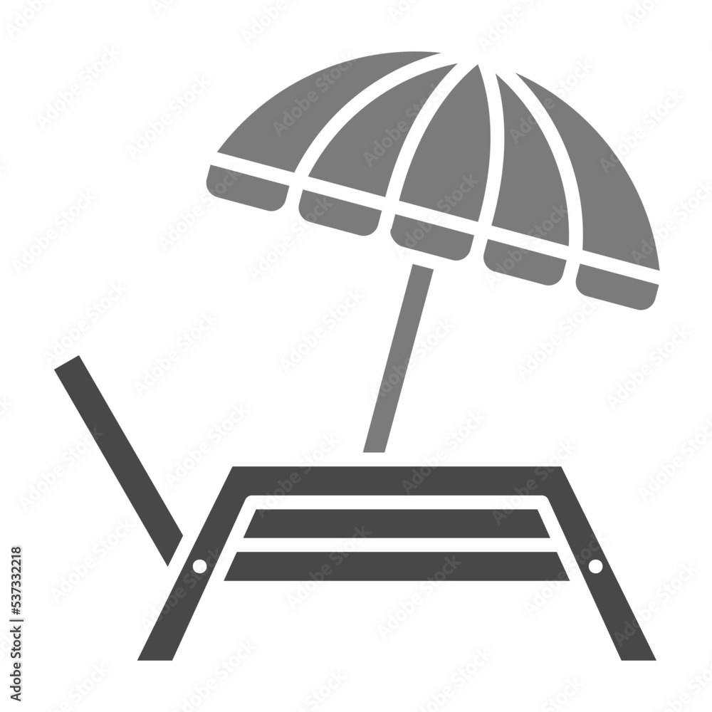 Lounger Greyscale Glyph Icon Lounger Greyscale Glyph Icon