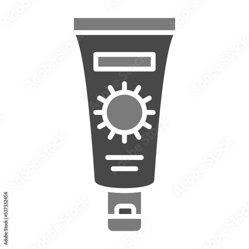 Sunscreen Greyscale Glyph Icon