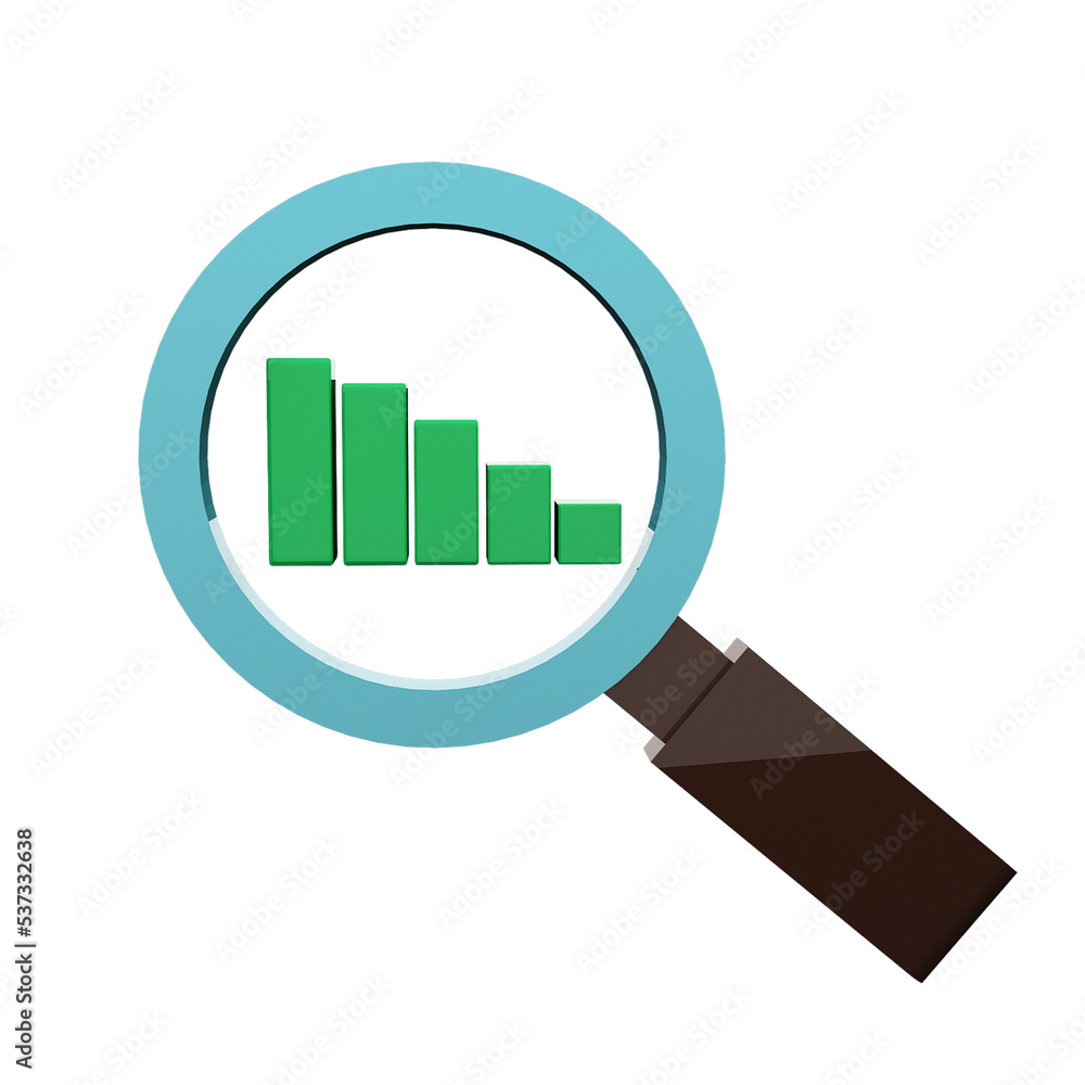 3D render Search financial markets 3D render Search financial markets