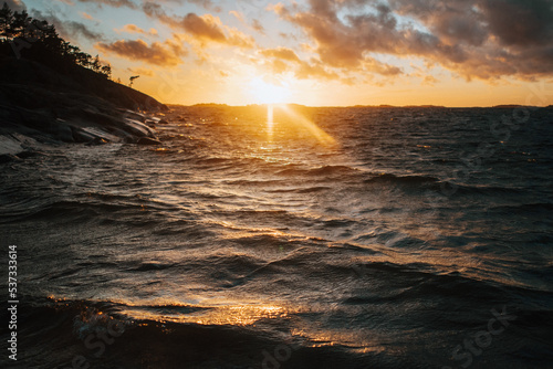 sunset over the sea © Agustn