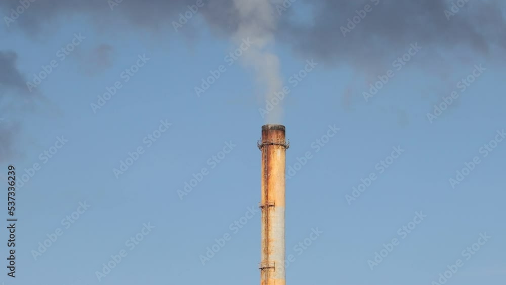 smoke from the chimney ukrainian heat power station slow motion smoke from the chimney ukrainian heat power station slow motion