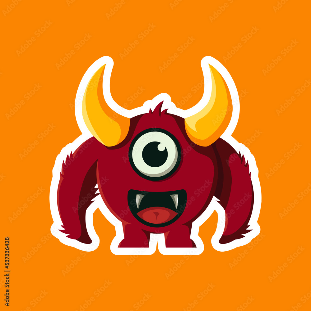 cute monster character isolated on background vector illustration cute monster character isolated on background vector illustration