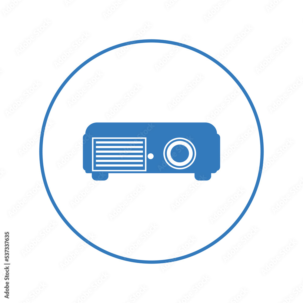 Media film neon projector icon | Circle version icon | Media film neon projector icon | Circle version icon |