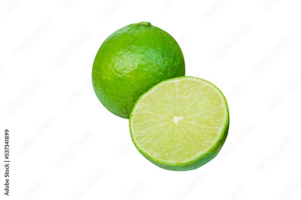 Lime slice isolated on white background with clipping path Lime slice isolated on white background with clipping path