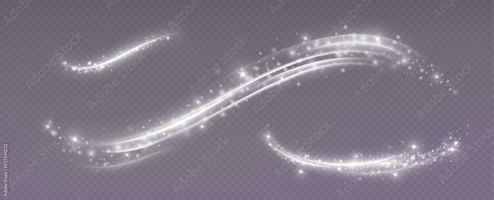 
Magic spiral with sparkles.White light effect.Glitter particles with lines.Swirl effect.