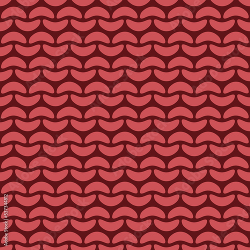 Knitted texture seamless pattern. Garter stitch.