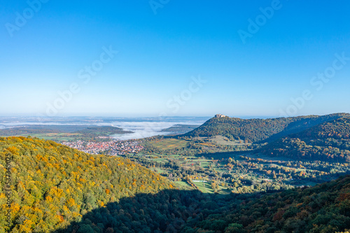 scenic view to the castle neuffen