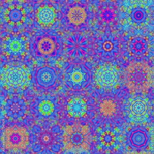 Beautiful shiny colors with a combination of various flower motifs  rainbow theme garden kaleidoscope design  Great for walls  decorations  companies  banners  websites