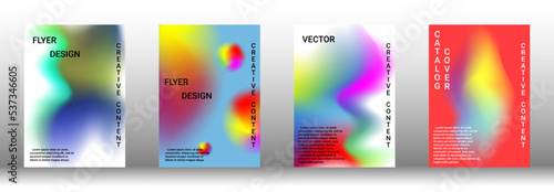 Artistic covers design. Creative fluid colors backgrounds. Set of abstract covers © niko180180
