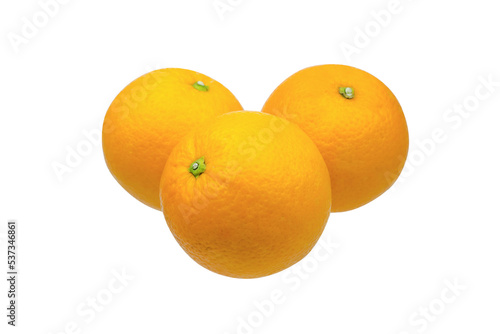 navel oranges on white background photo