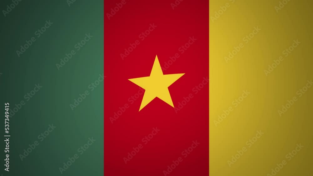 Cameroon Waving Flag Looping Animation Background Cameroon Waving Flag Looping Animation Background