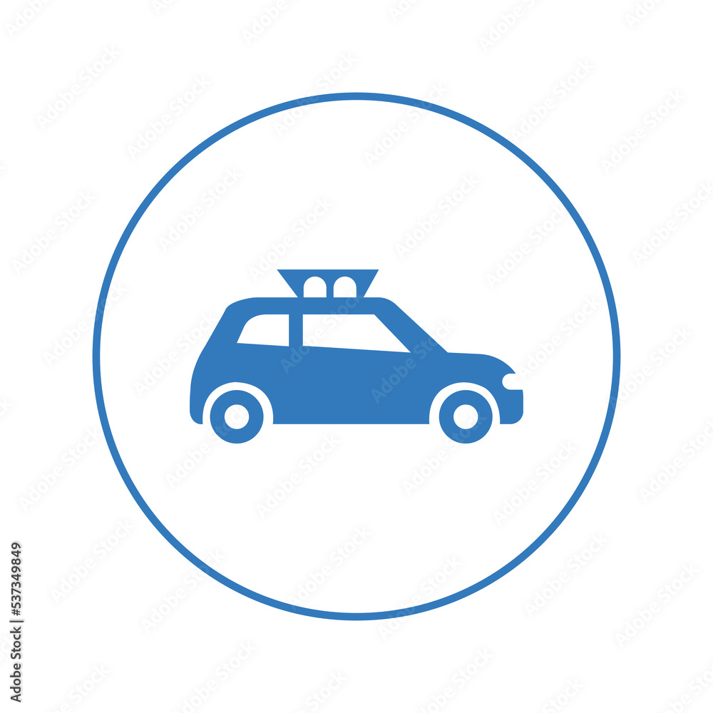 Vehicle transport taxi car icon | Circle version icon |