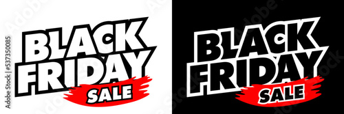 Black friday event sale banner. Vector layout on transparent and black background