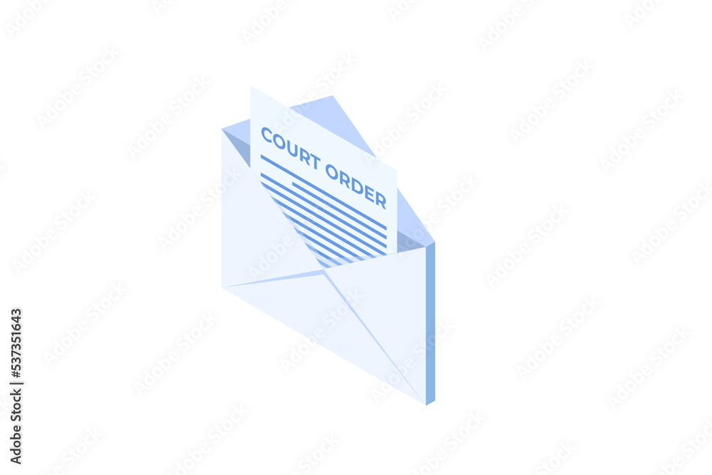 Сourt order document, Law and justice concept. Legislation, Legal advice online. Vector illustration. Сourt order document, Law and justice concept. Legislation, Legal advice online. Vector illustration.