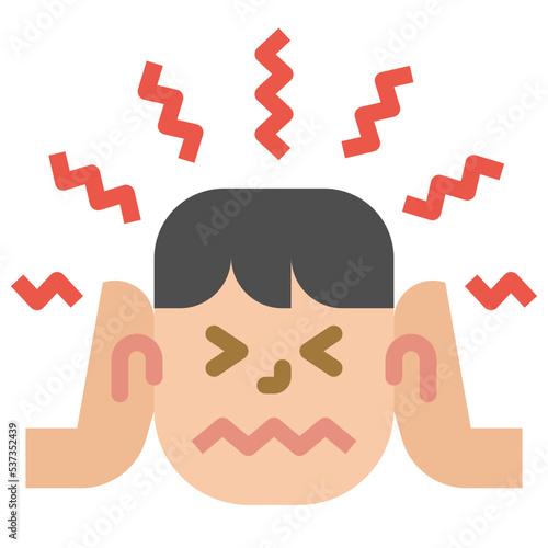 headache flat icon