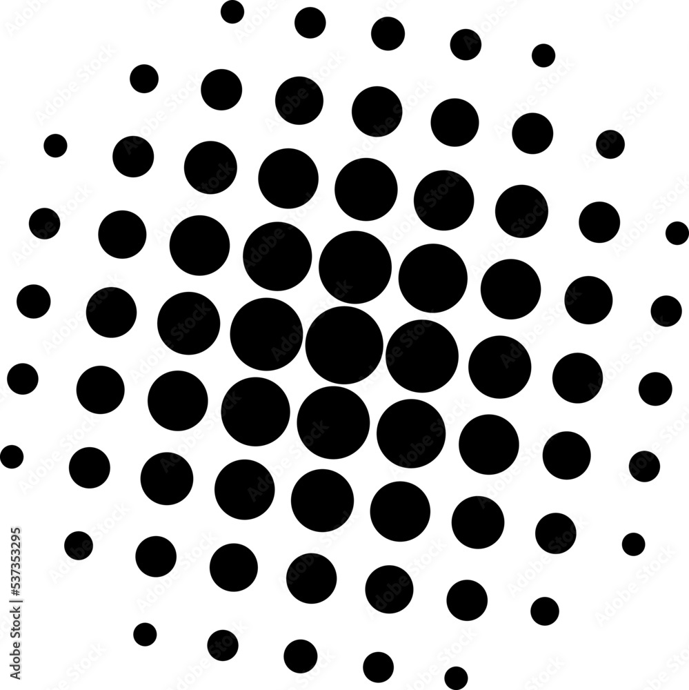 White and black circles, gradient halftone background. Vector illustration. White and black circles, gradient halftone background. Vector illustration.