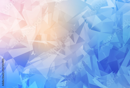 Light Pink, Blue vector texture with abstract poly forms.