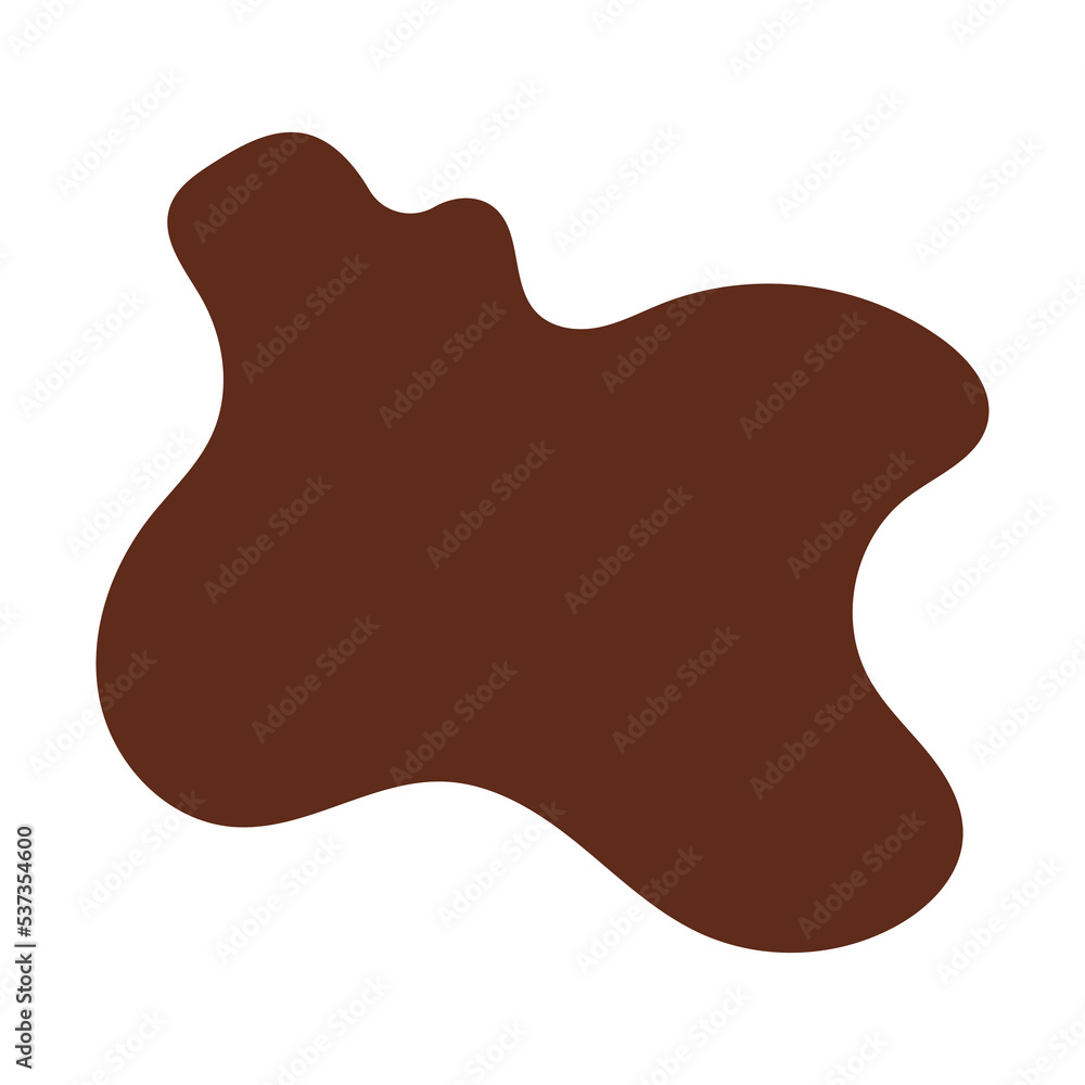 Shape chocolate splash. Vector illustration.