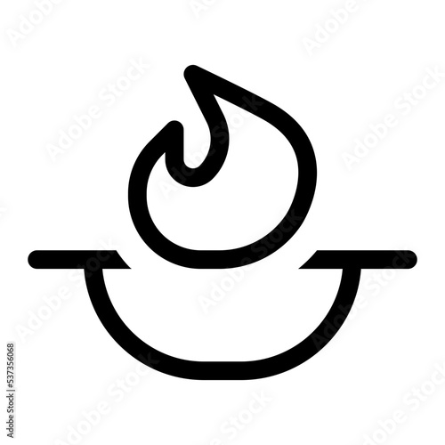 wok on fire icon