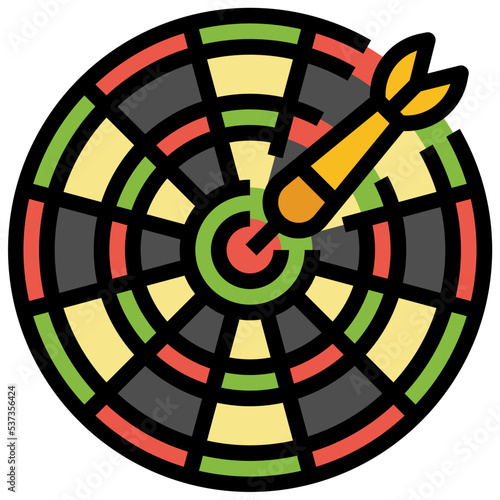 darts Filled Outline icon