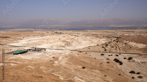 unusual Judean desert on a bright sunny day