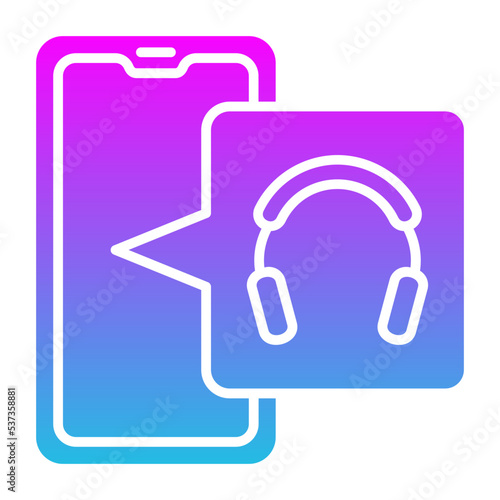 Headphones Glyph Gradient Icon