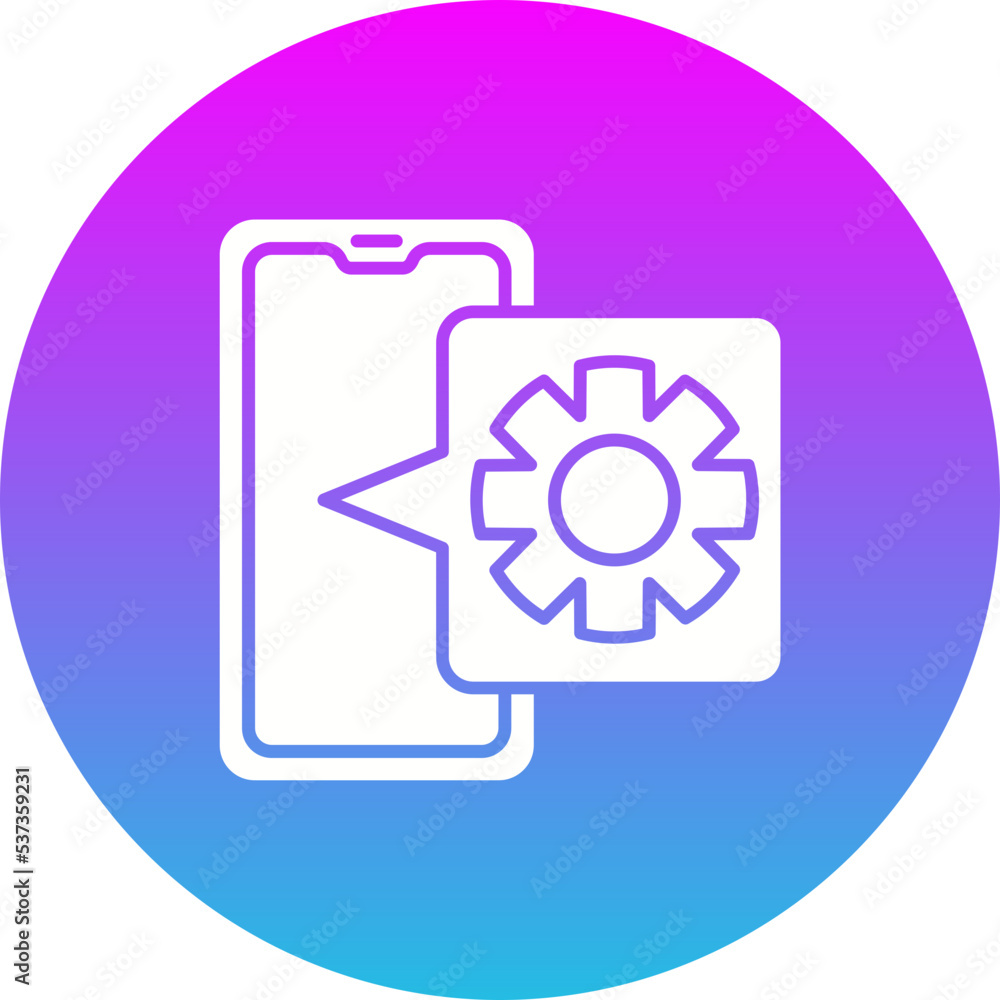 Setting Gradient Circle Glyph Inverted Icon Setting Gradient Circle Glyph Inverted Icon