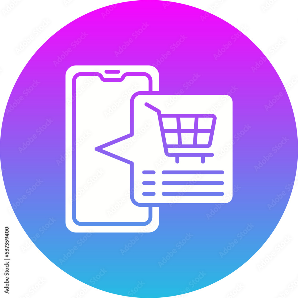 Shopping Gradient Circle Glyph Inverted Icon Shopping Gradient Circle Glyph Inverted Icon