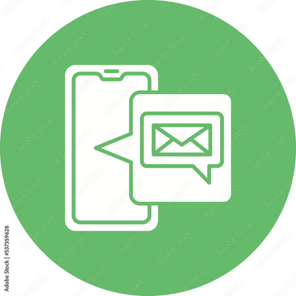 Messenger Multicolor Circle Glyph Inverted Icon