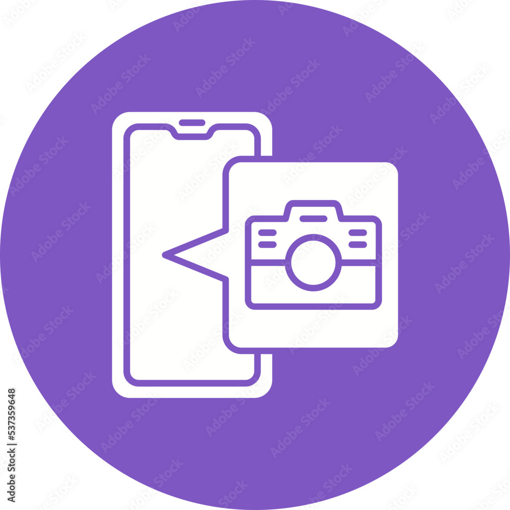 Camera Multicolor Circle Glyph Inverted Icon Camera Multicolor Circle Glyph Inverted Icon