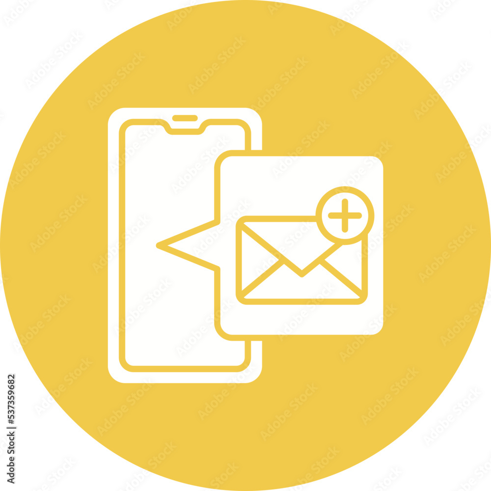 Email Multicolor Circle Glyph Inverted Icon Email Multicolor Circle Glyph Inverted Icon