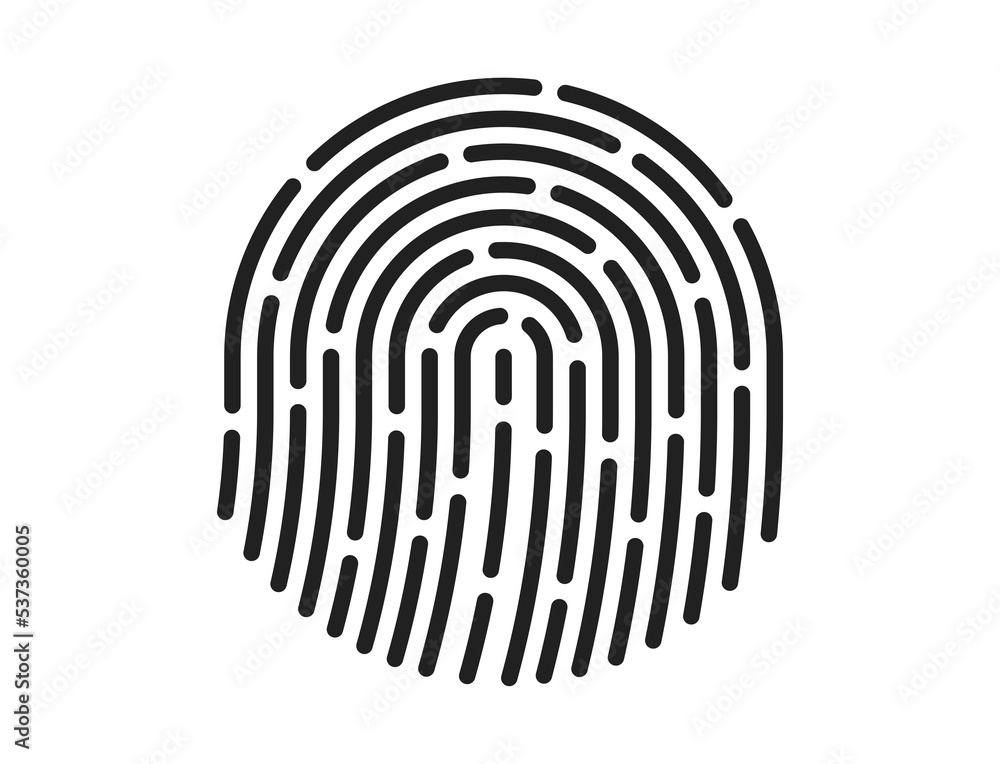 Fingerprint icon. Finger scanning Fingerprint icon. Finger scanning