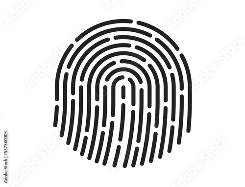 Fingerprint icon. Finger scanning