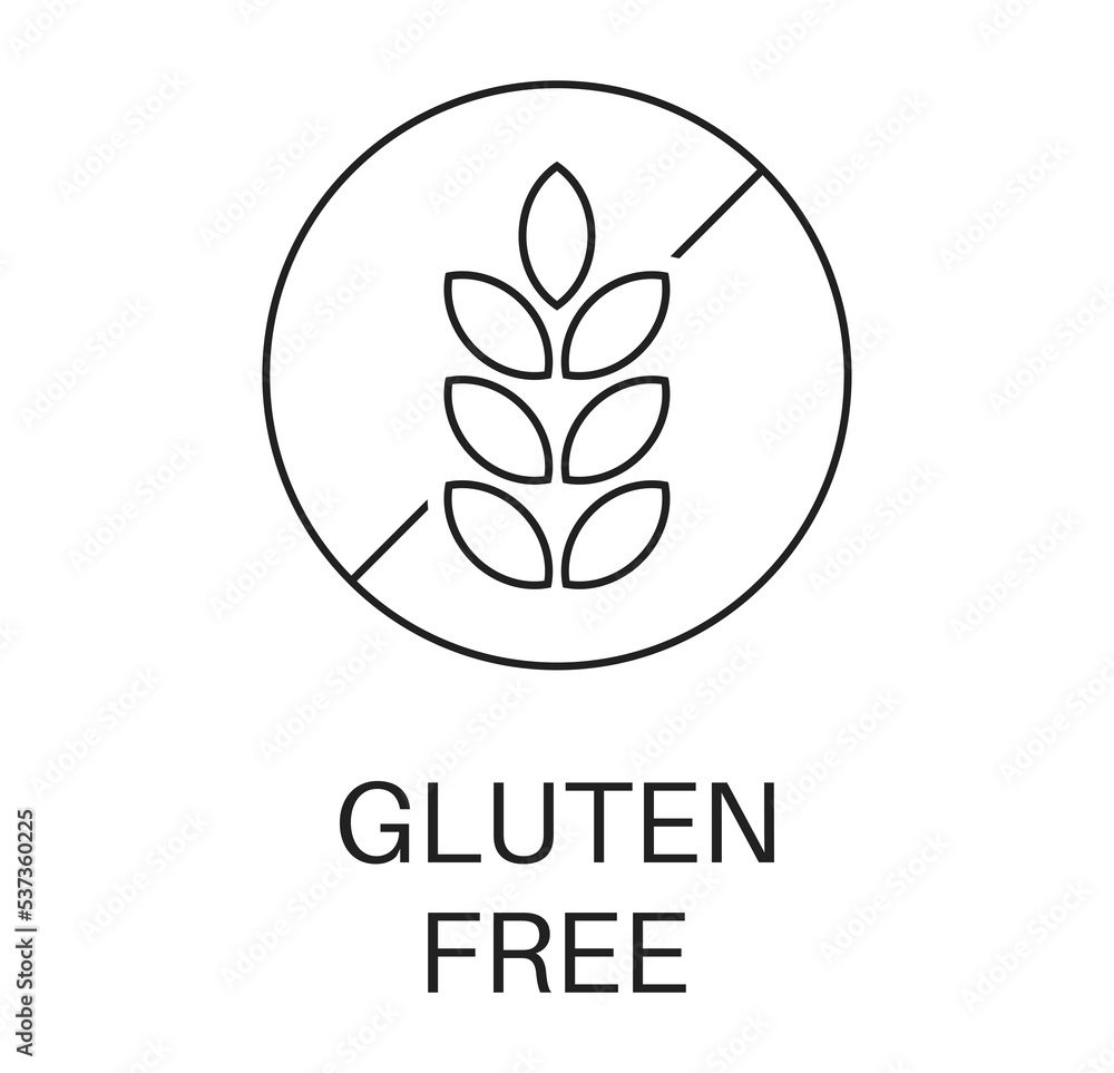 Fototapeta premium Gluten free linear icon