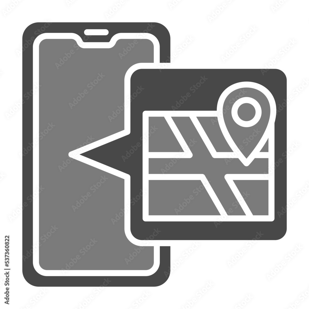 Map Greyscale Glyph Icon Map Greyscale Glyph Icon